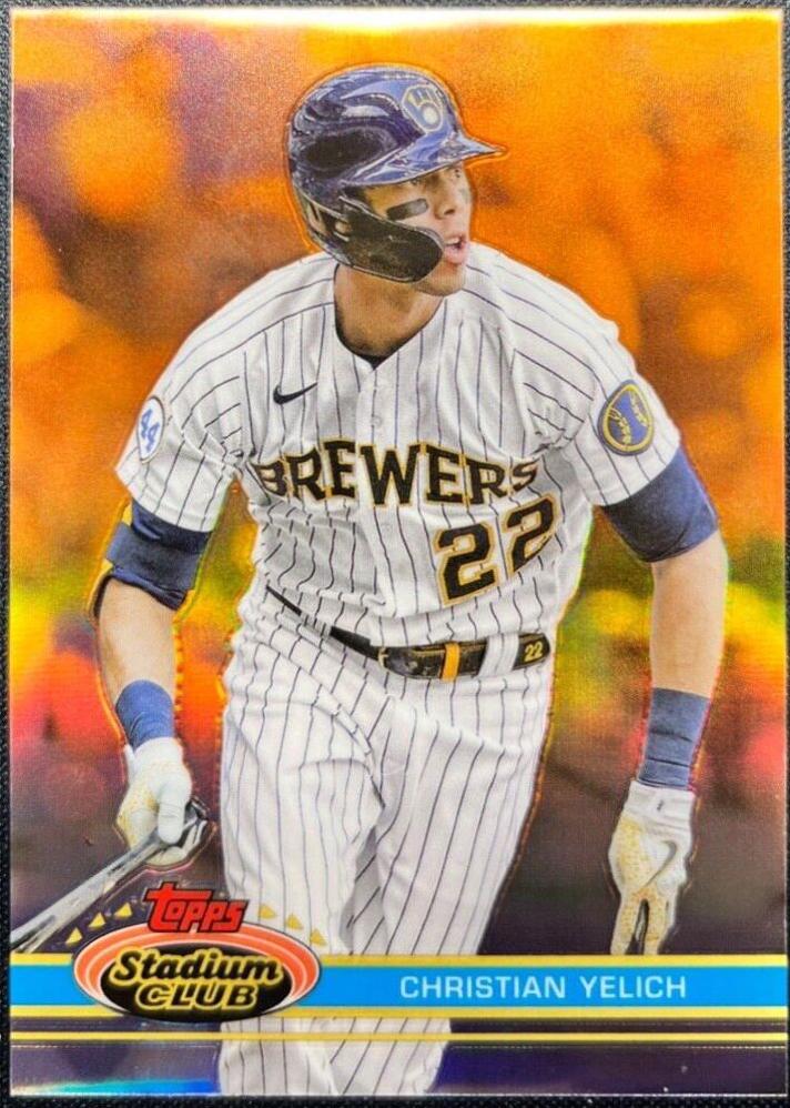 Christian Yelich [Chrome Orange Refractor] #209