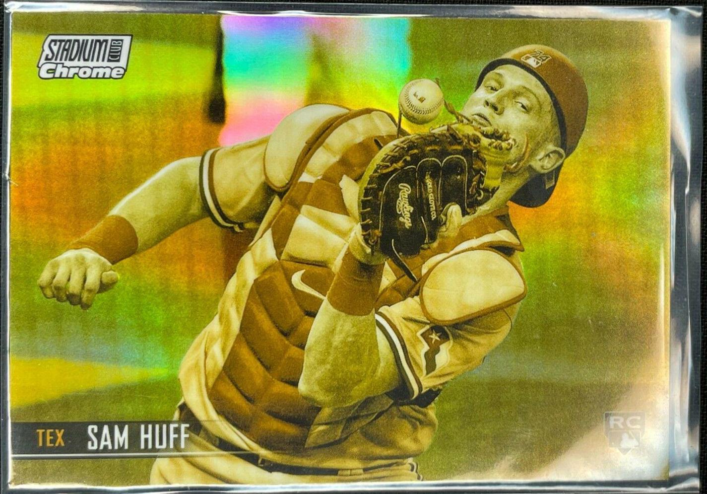 Sam Huff [Chrome Gold Minted Refractor] #39