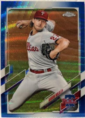 Aaron Nola [Blue Wave Refractor] #46