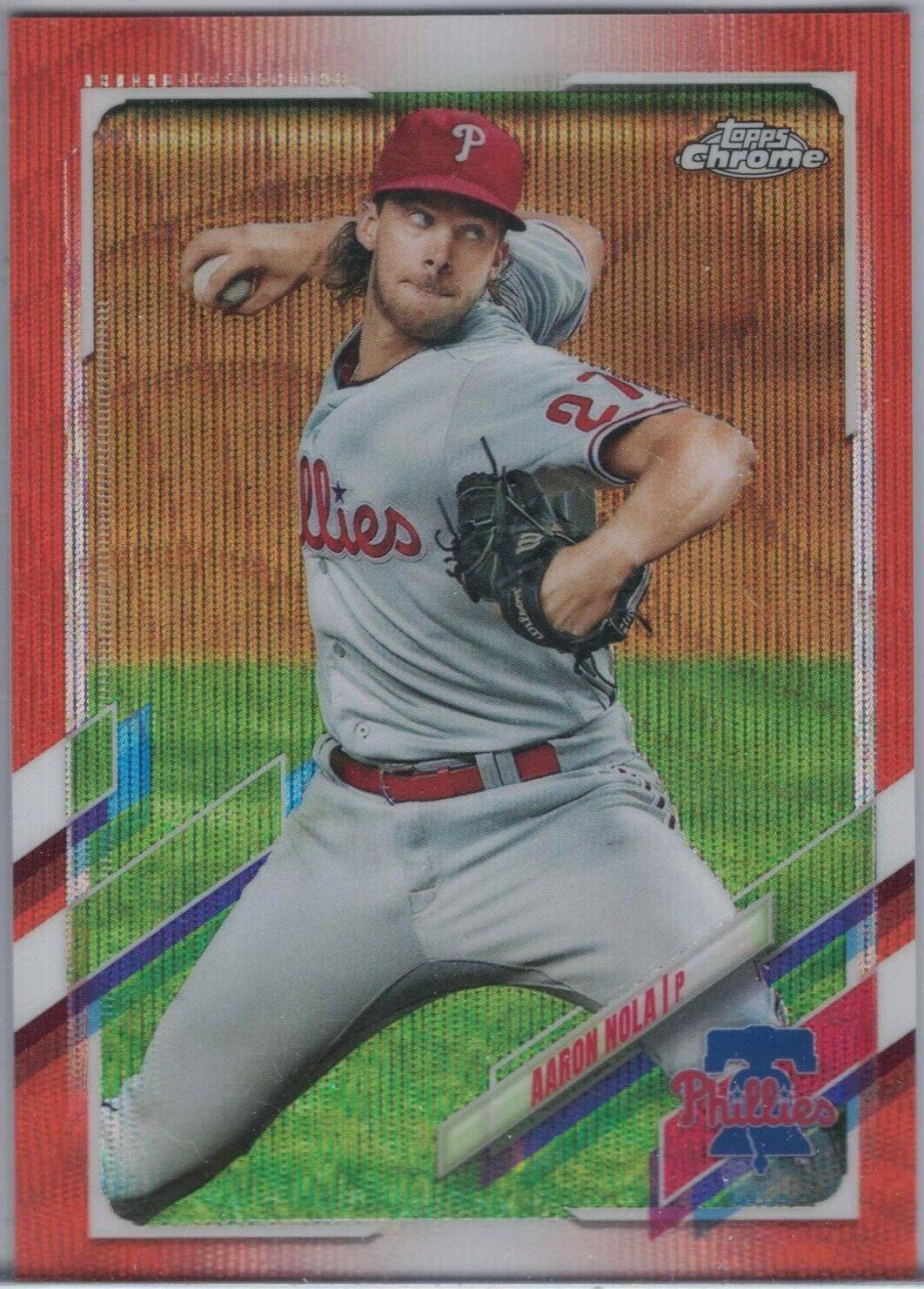 Aaron Nola [Orange Wave Refractor] #46
