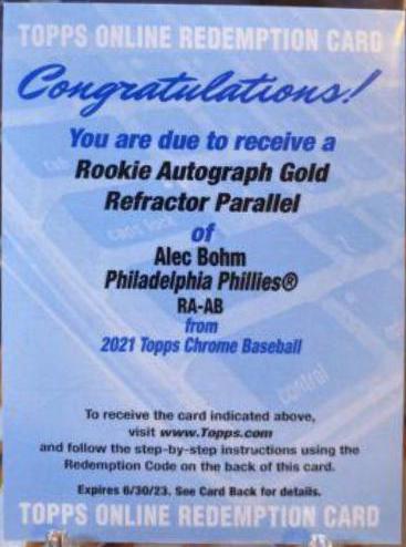 Alec Bohm [Gold Wave Refractor] #119