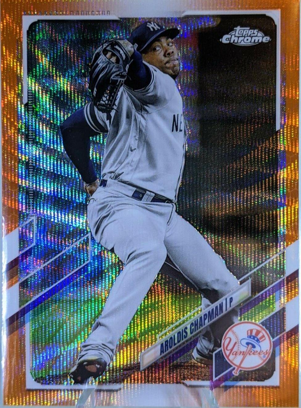 Aroldis Chapman [Orange Wave Refractor] #96