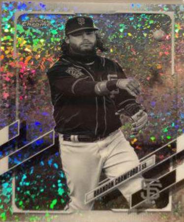Brandon Crawford [Black & White Mini Diamond Refractor] #65