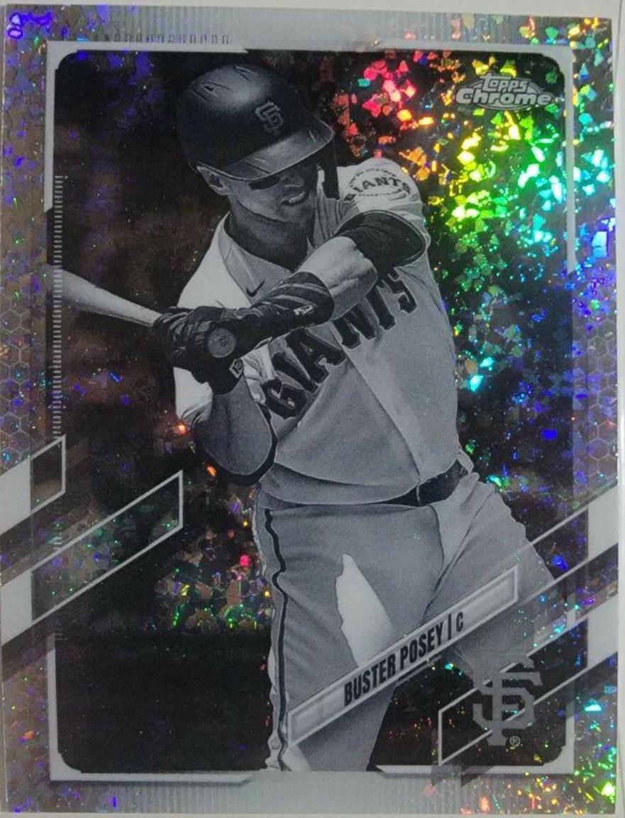 Buster Posey [Black & White Mini Diamond Refractor] #29