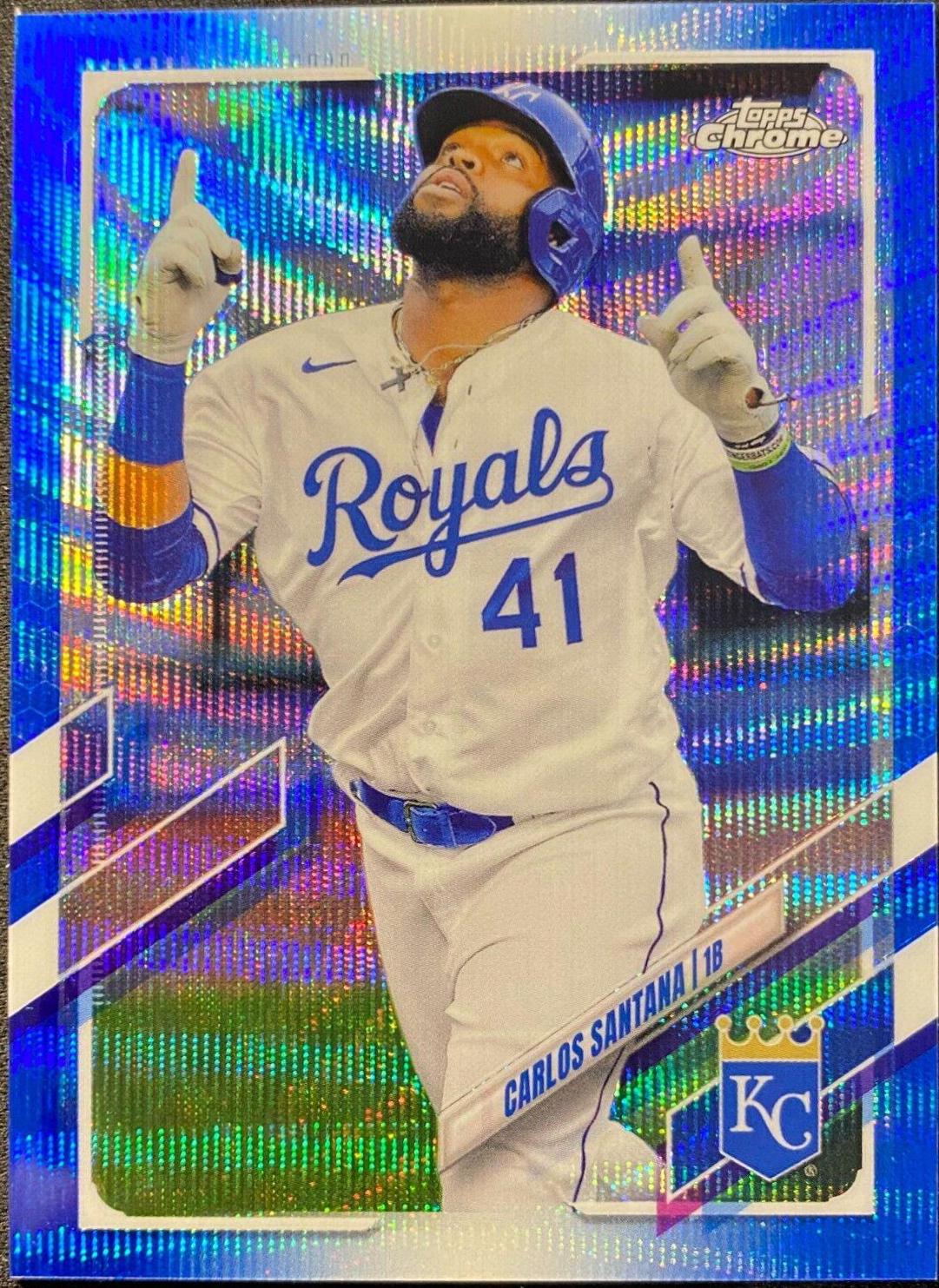 Carlos Santana [Blue Wave Refractor] #207