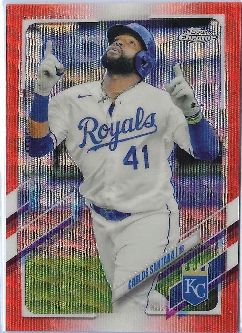 Carlos Santana [Orange Wave Refractor] #207