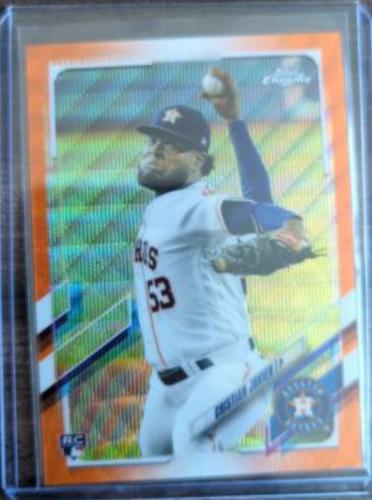 Cristian Javier [Orange Wave Refractor] #92