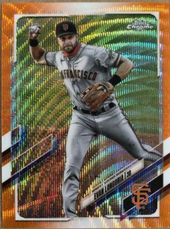 Evan Longoria [Orange Wave Refractor] #125