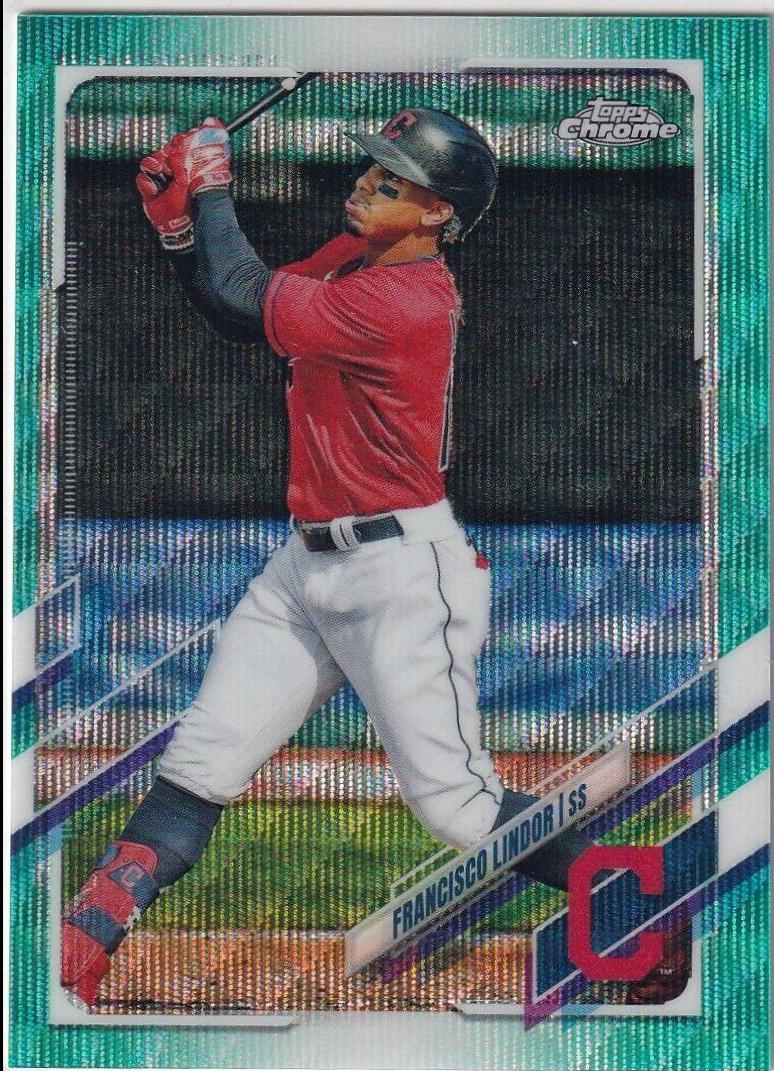 Francisco Lindor [Aqua Wave Refractor] #16