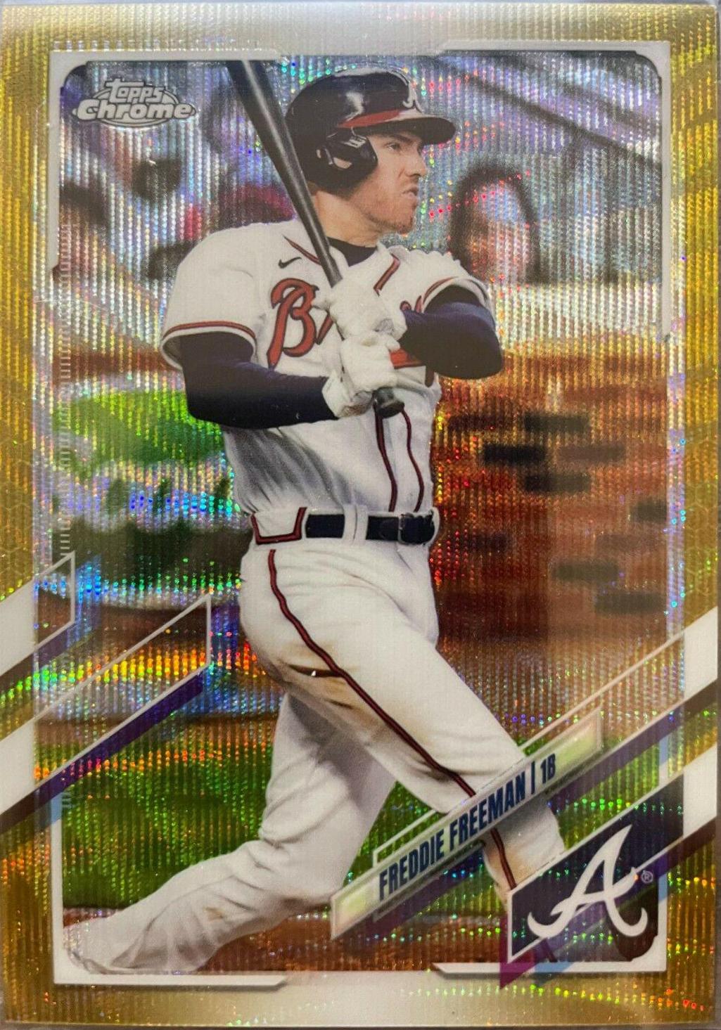 Freddie Freeman [Gold Wave Refractor] #138