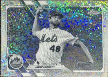 Jacob deGrom [Black & White Mini Diamond Refractor] #12