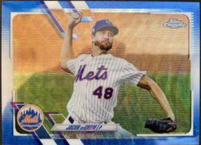 Jacob deGrom [Blue Wave Refractor] #12