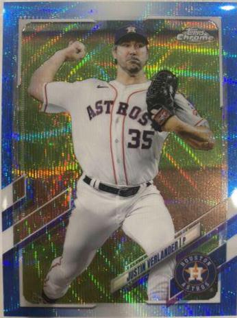 Justin Verlander [Blue Wave Refractor] #122