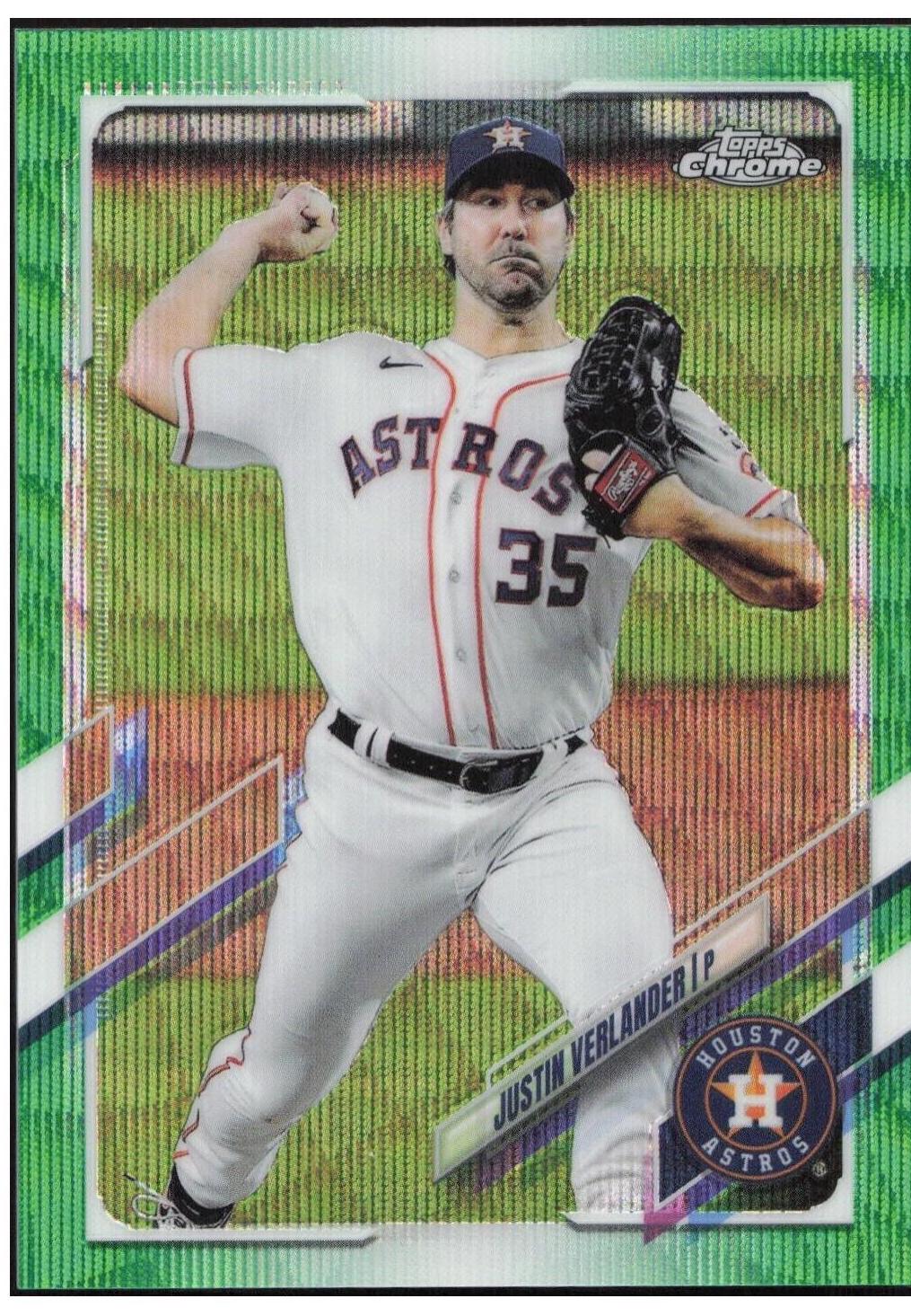 Justin Verlander [Green Wave Refractor] #122