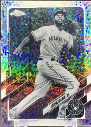 Lorenzo Cain [Black & White Mini Diamond Refractor] #86