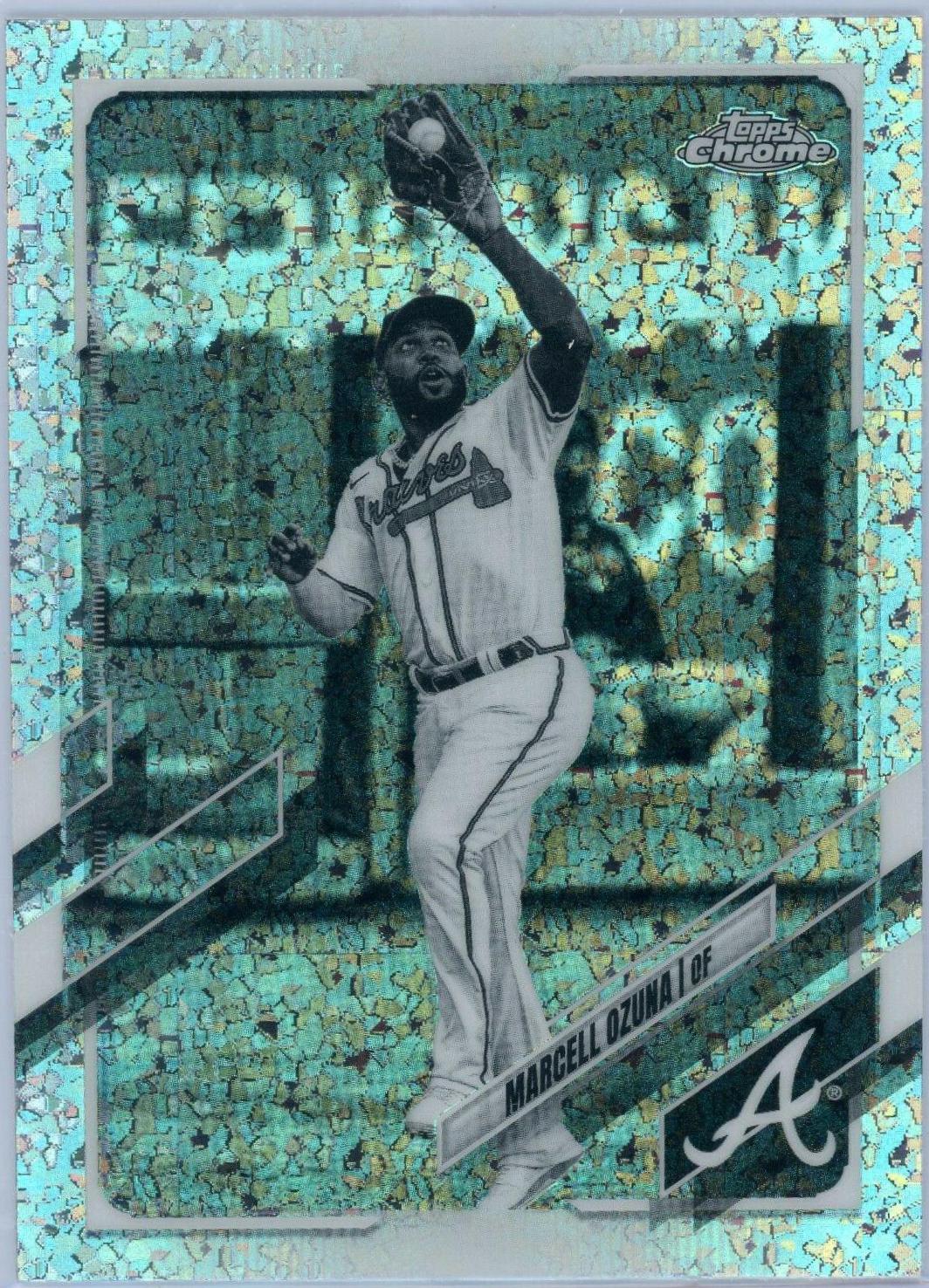 Marcell Ozuna [Black & White Mini Diamond Refractor] #202
