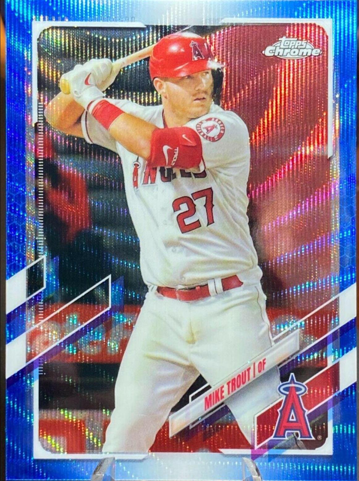 Mike Trout [Blue Wave Refractor] #27