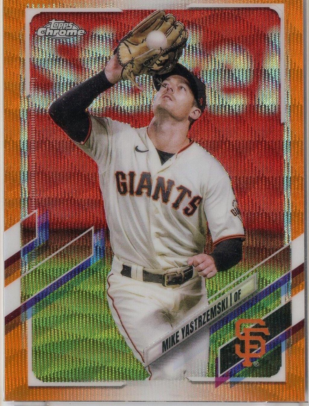 Mike Yastrzemski [Orange Wave Refractor] #108