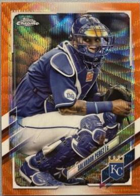 Salvador Perez [Orange Wave Refractor] #155