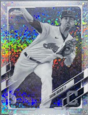 Shane Bieber [Black & White Mini Diamond Refractor] #198