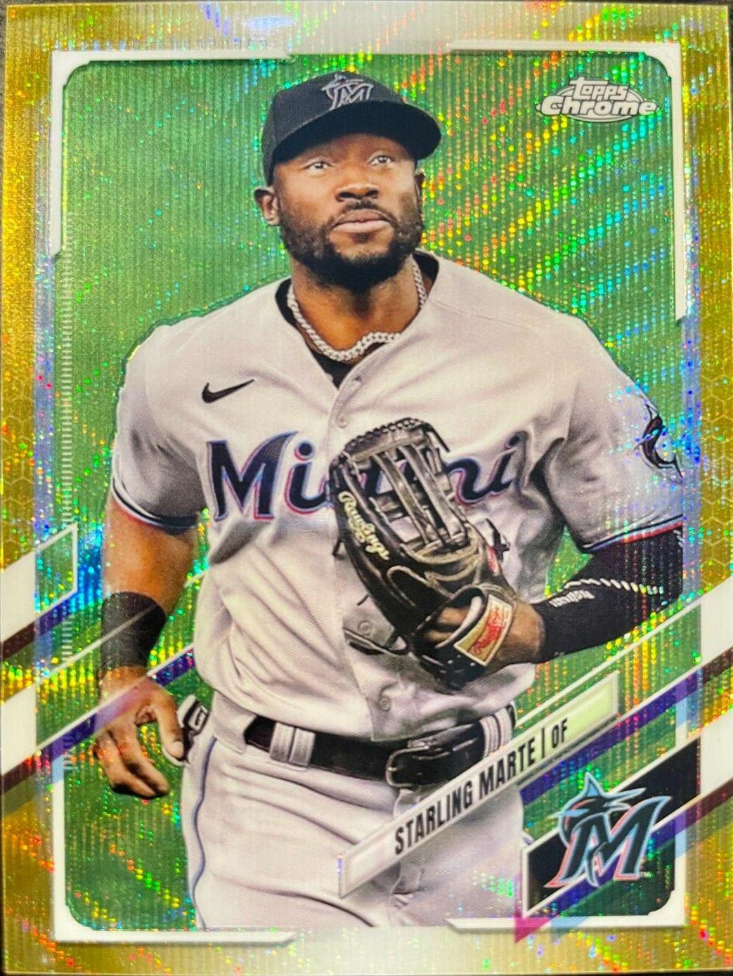 Starling Marte [Gold Wave Refractor] #160