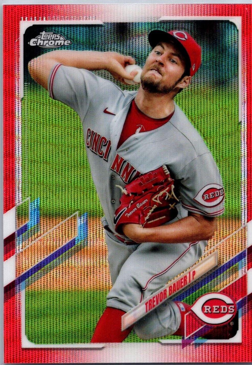 Trevor Bauer [Red Wave Refractor] #77