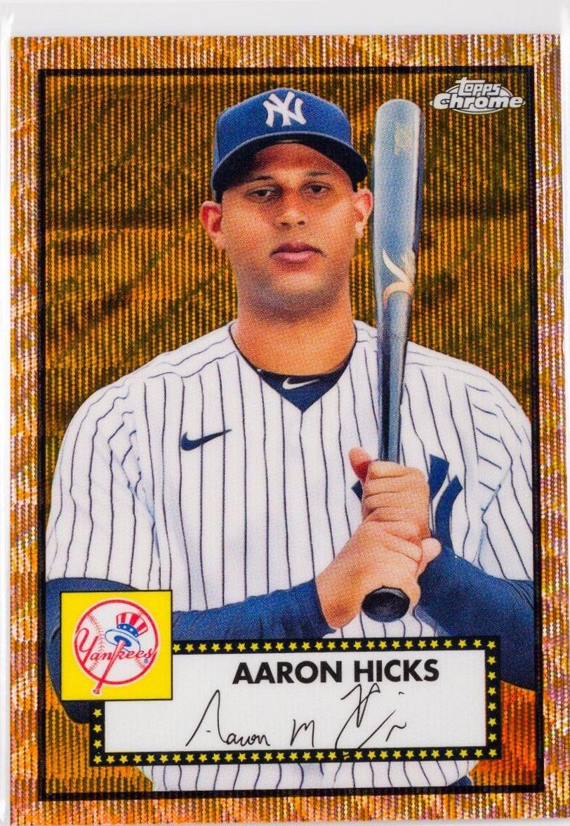 Aaron Hicks [Gold Rose Gold 70th Anniversary Wave Refractor] #361