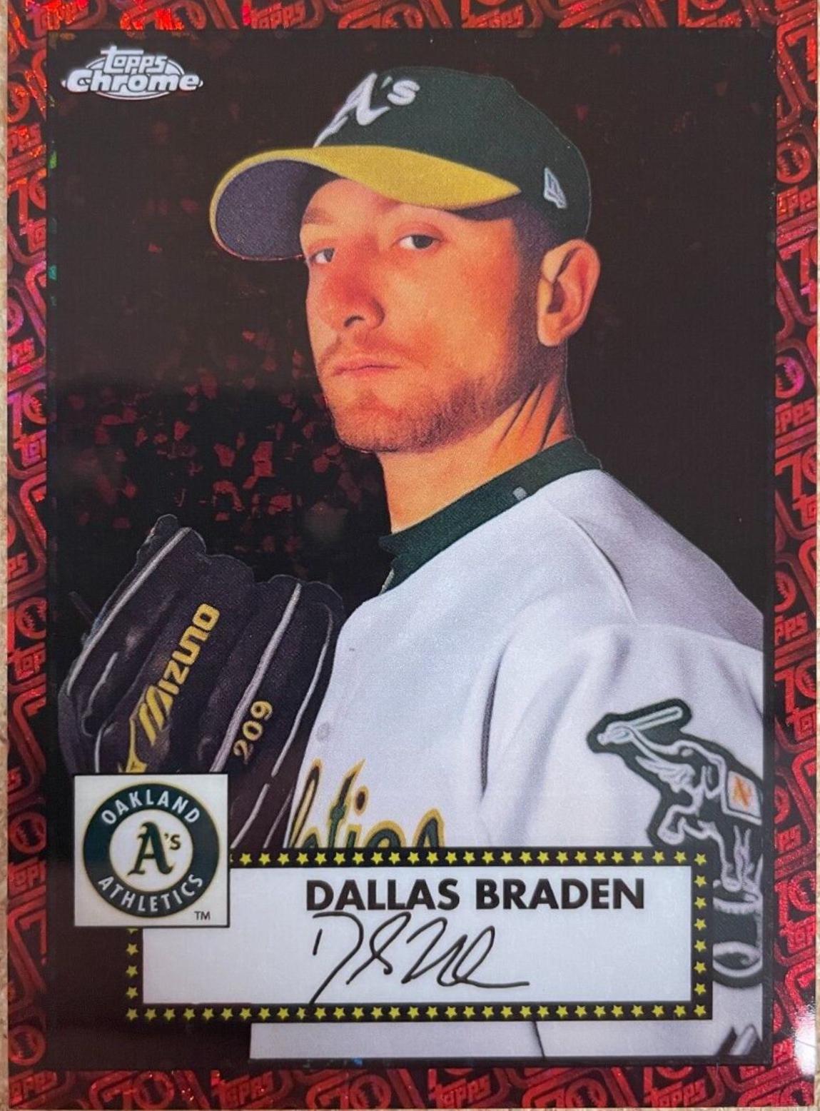 Dallas Braden [Black Red 70th Anniversary Mini Diamond Refractor] #563