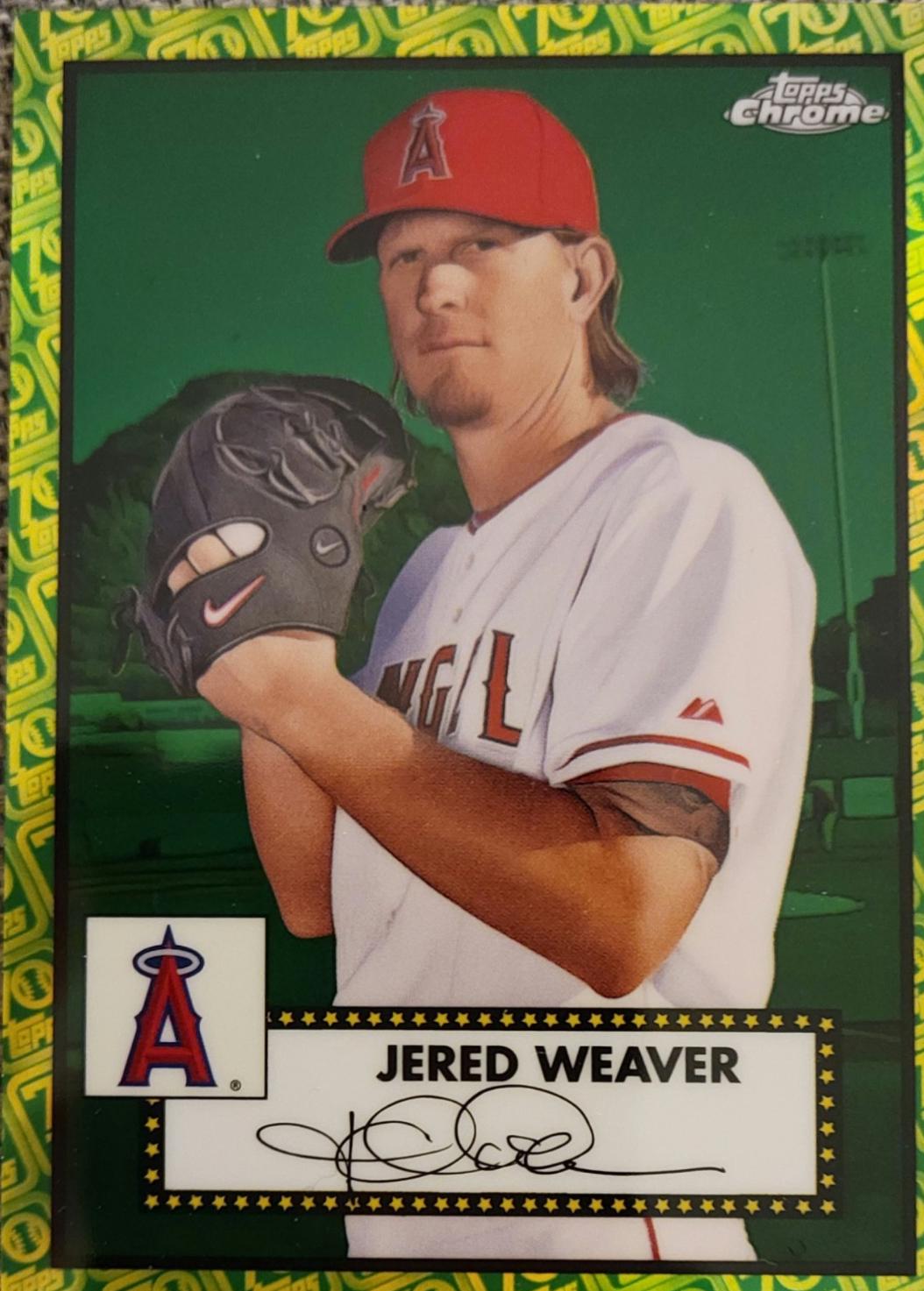 Jered Weaver [Green Yellow 70th Anniversary Refractor] #562