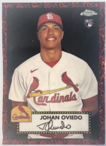 Johan Oviedo [Black Red 70th Anniversary Mini Diamond Refractor] #89