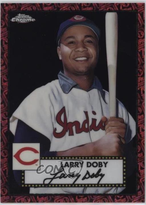 Larry Doby [Black Red 70th Anniversary Mini Diamond Refractor] #634