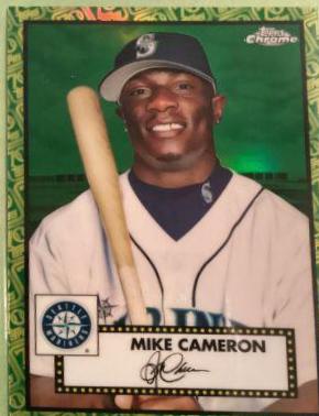 Mike Cameron [Green Yellow 70th Anniversary Refractor] #587