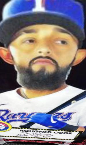 Rougned Odor [Black Red 70th Anniversary Mini Diamond Refractor] #336