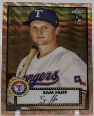 Sam Huff [Gold Rose Gold 70th Anniversary Wave Refractor] #5
