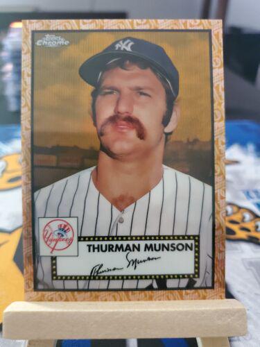 Thurman Munson [Gold Rose Gold 70th Anniversary Wave Refractor] #604