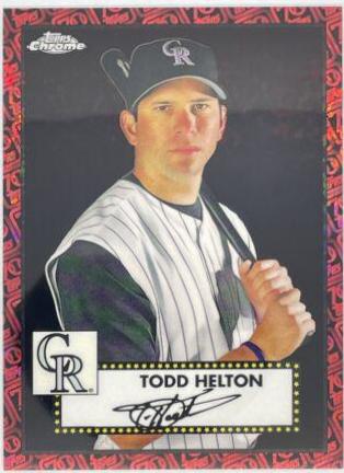 Todd Helton [Black Red 70th Anniversary Mini Diamond Refractor] #524