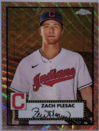Zach Plesac [Gold Rose Gold 70th Anniversary Wave Refractor] #256