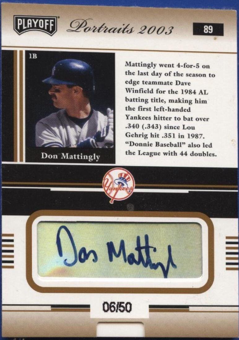 Don Mattingly [Autograph Bronze] #89