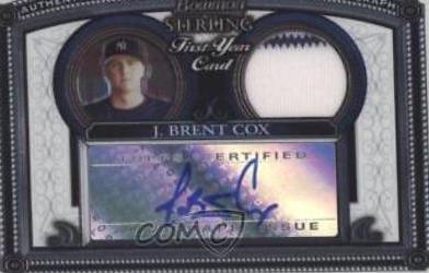 J. Brent Cox [Autograph Relic] #BS-BC