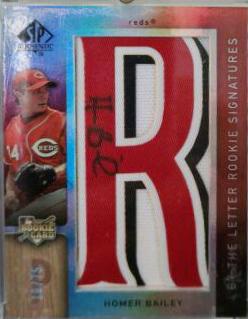 Homer Bailey [Letter Patch Autograph] #117
