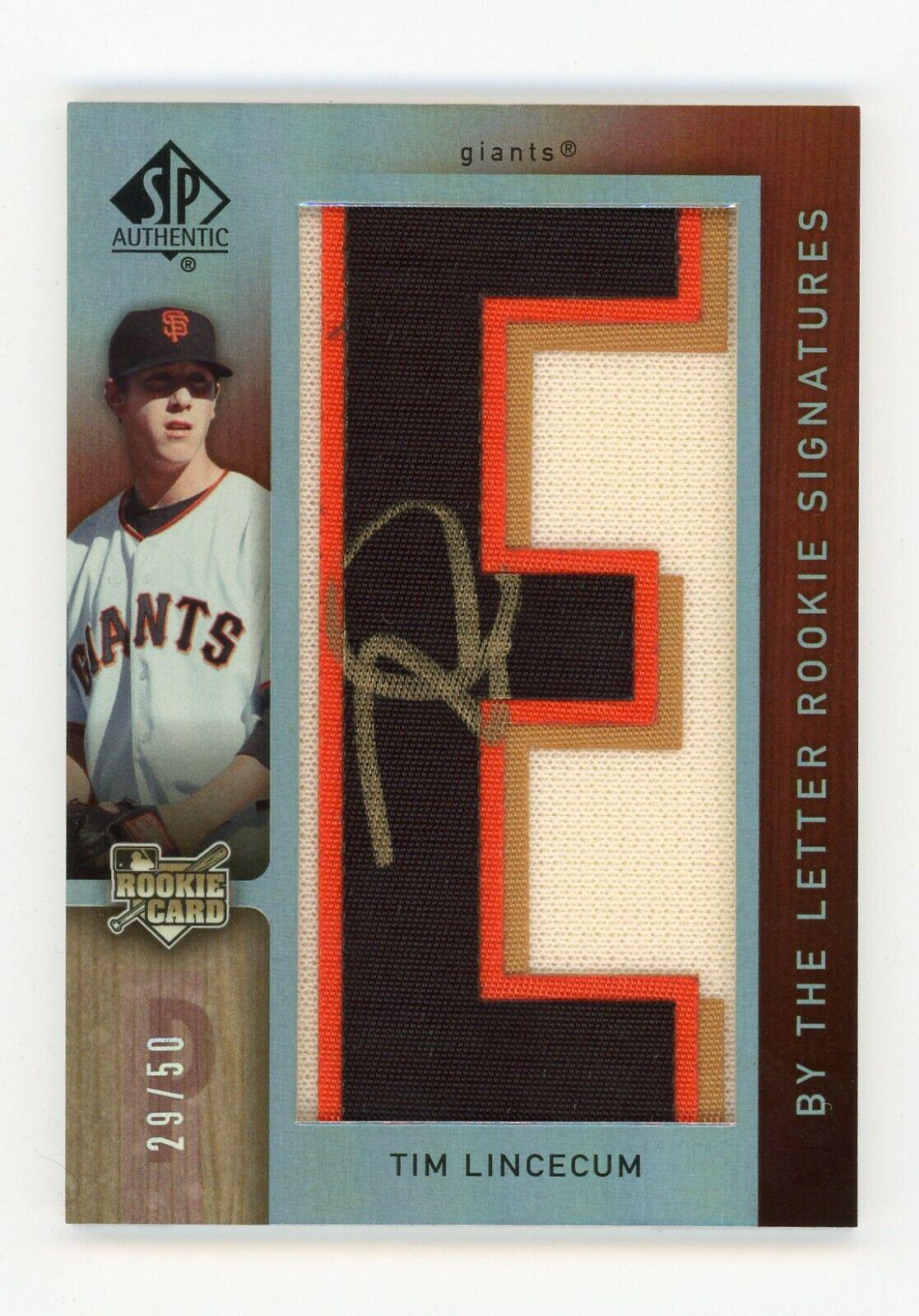 Tim Lincecum [Letter Patch Autograph] #147