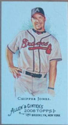 Chipper Jones [Mini Allen & Ginter Back] #175