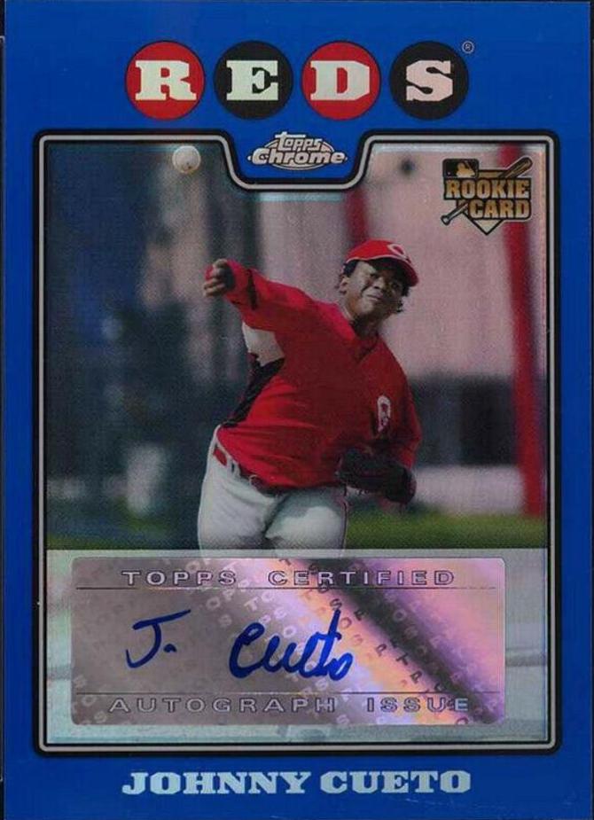 Johnny Cueto [Blue Refractor Autograph] #237