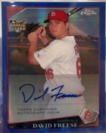 David Freese [Blue Refractor Autograph] #230
