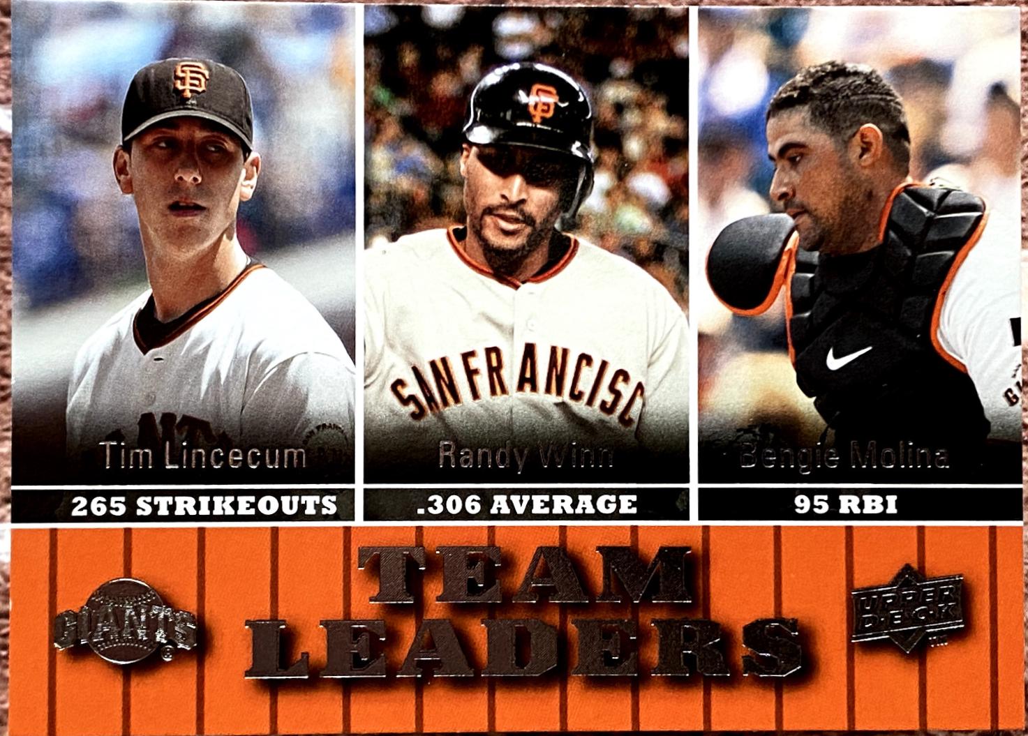 Tim Lincecum / Randy Winn / Bengie Molina #454