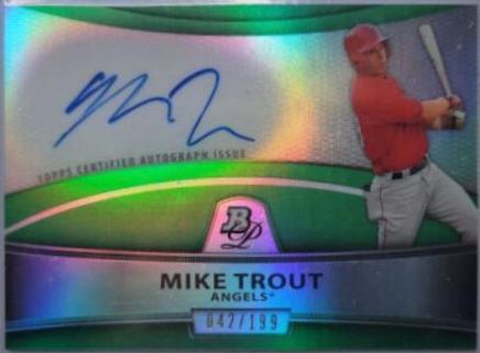 Mike Trout [Green Refractor] #BPAMT