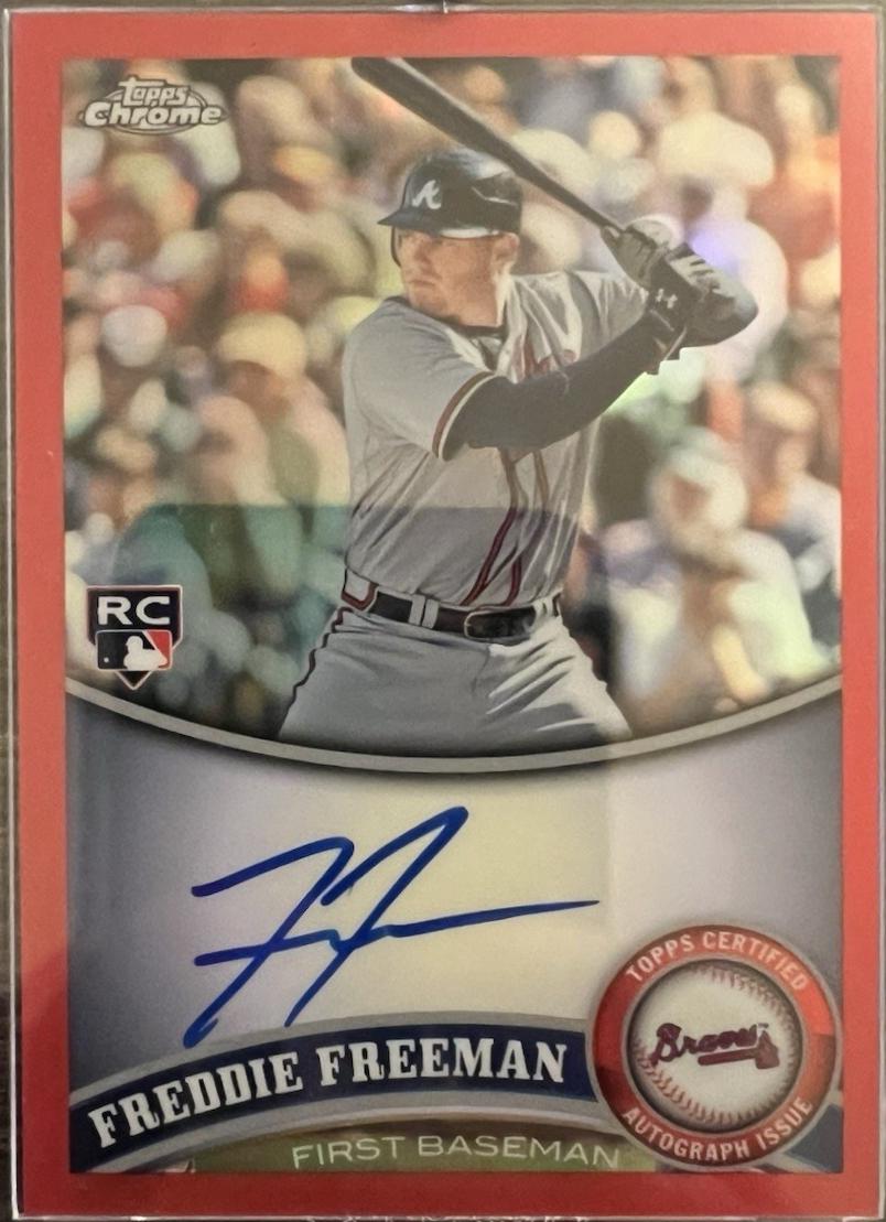 Freddie Freeman [Red Refractor Autograph] #173