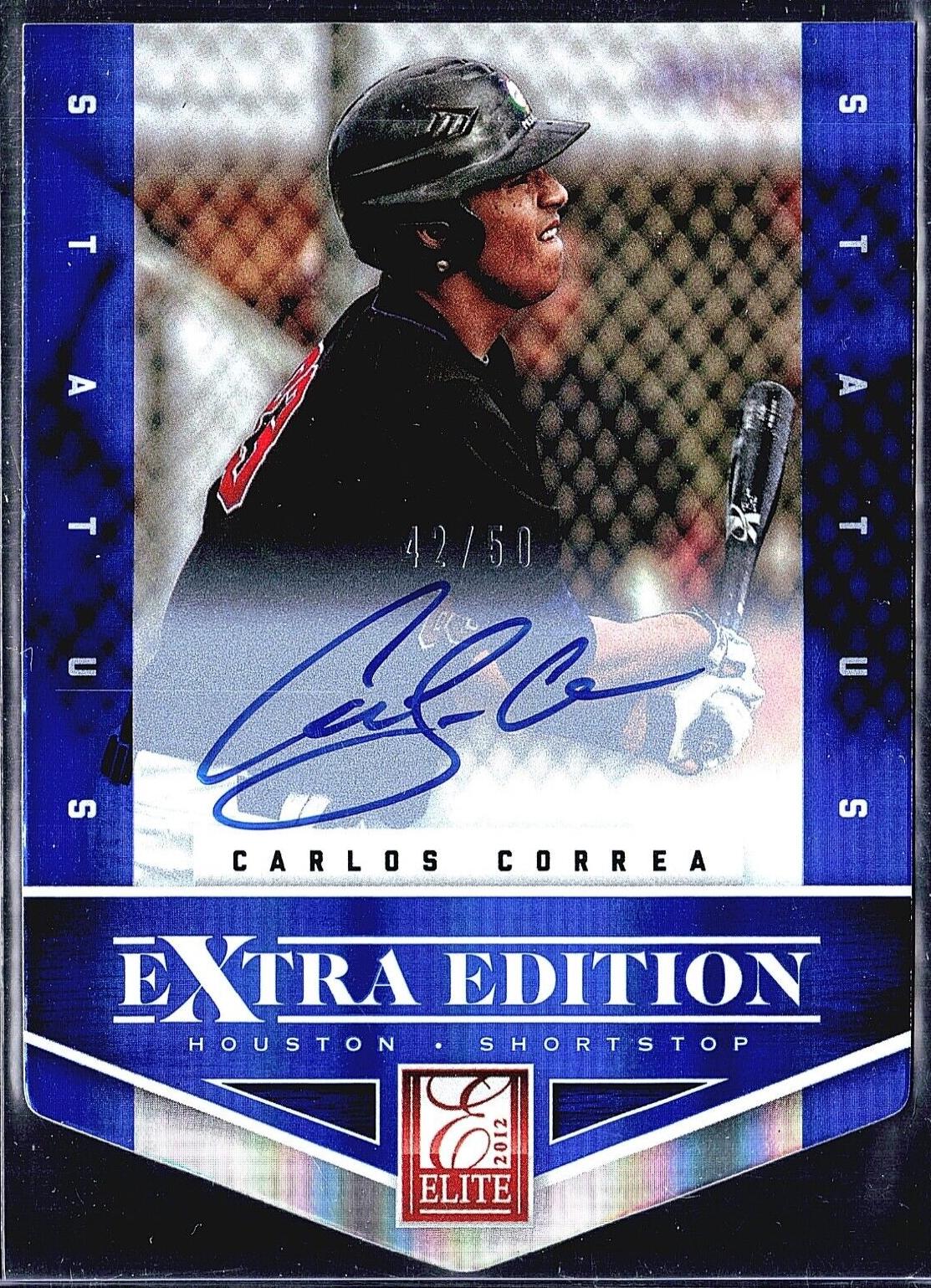 Carlos Correa [Status Die Cut Blue Autograph] #101