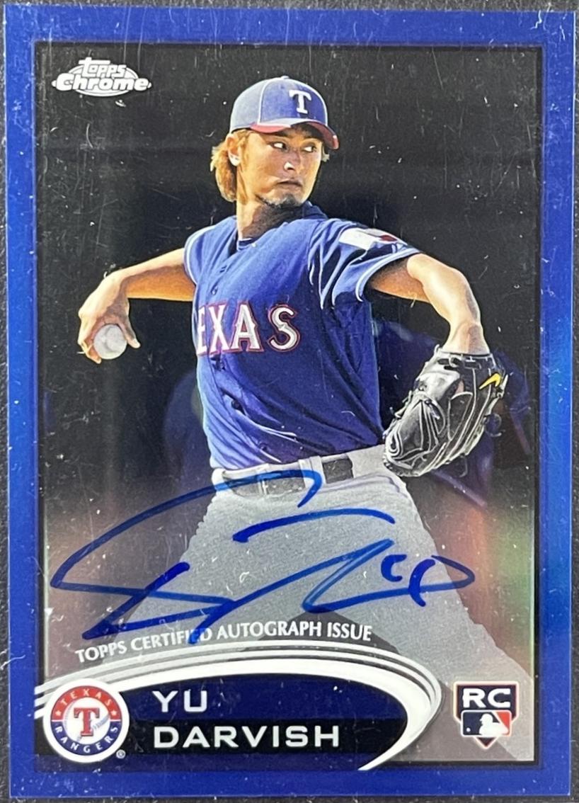 YU Darvish [Arm Back Blue Refractor Autograph] #151