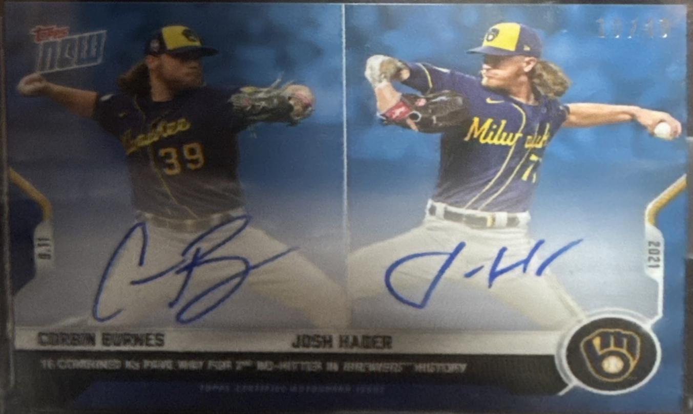 Corbin Burnes / Josh Hader [Autograph] #792B